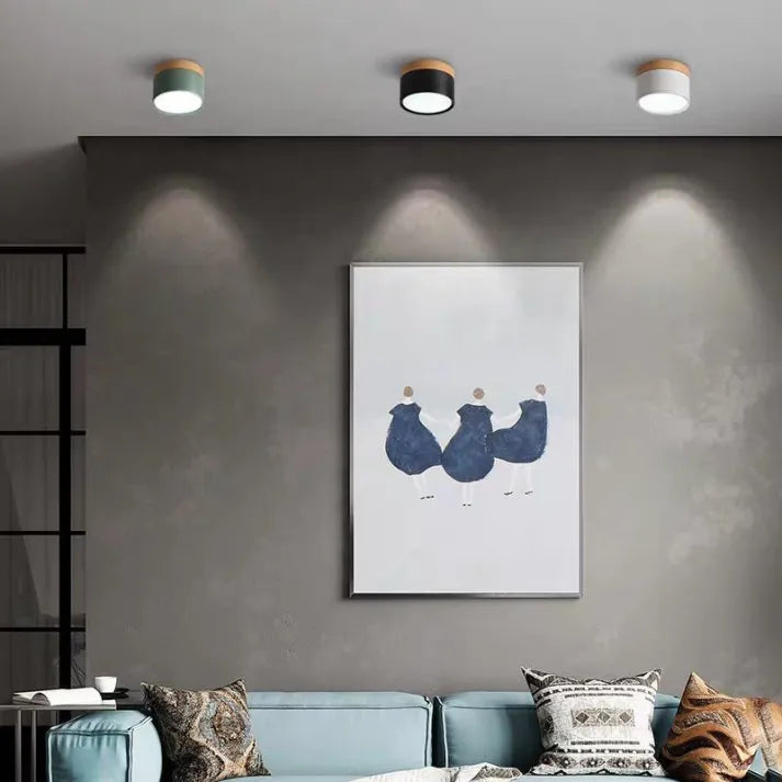 Aura Cylinder: Modern LED Ceiling Light for Focused Illumination