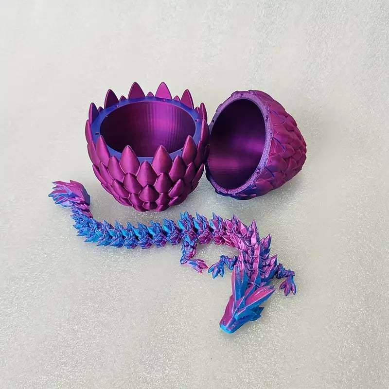 3D-Printed Articulated Crystal Dragon
