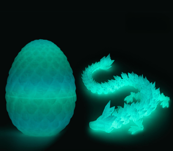 3D-Printed Articulated Crystal Dragon