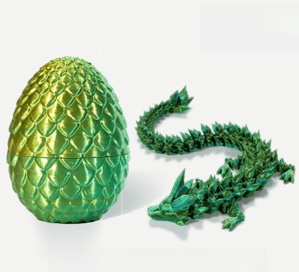 3D-Printed Articulated Crystal Dragon