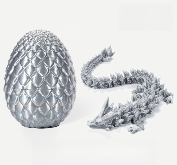 3D-Printed Articulated Crystal Dragon