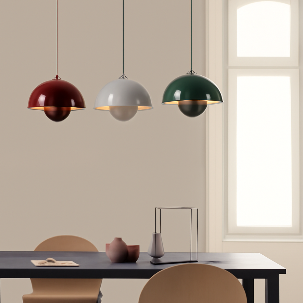 Scandinavian Semi-Circular Color Chandelier