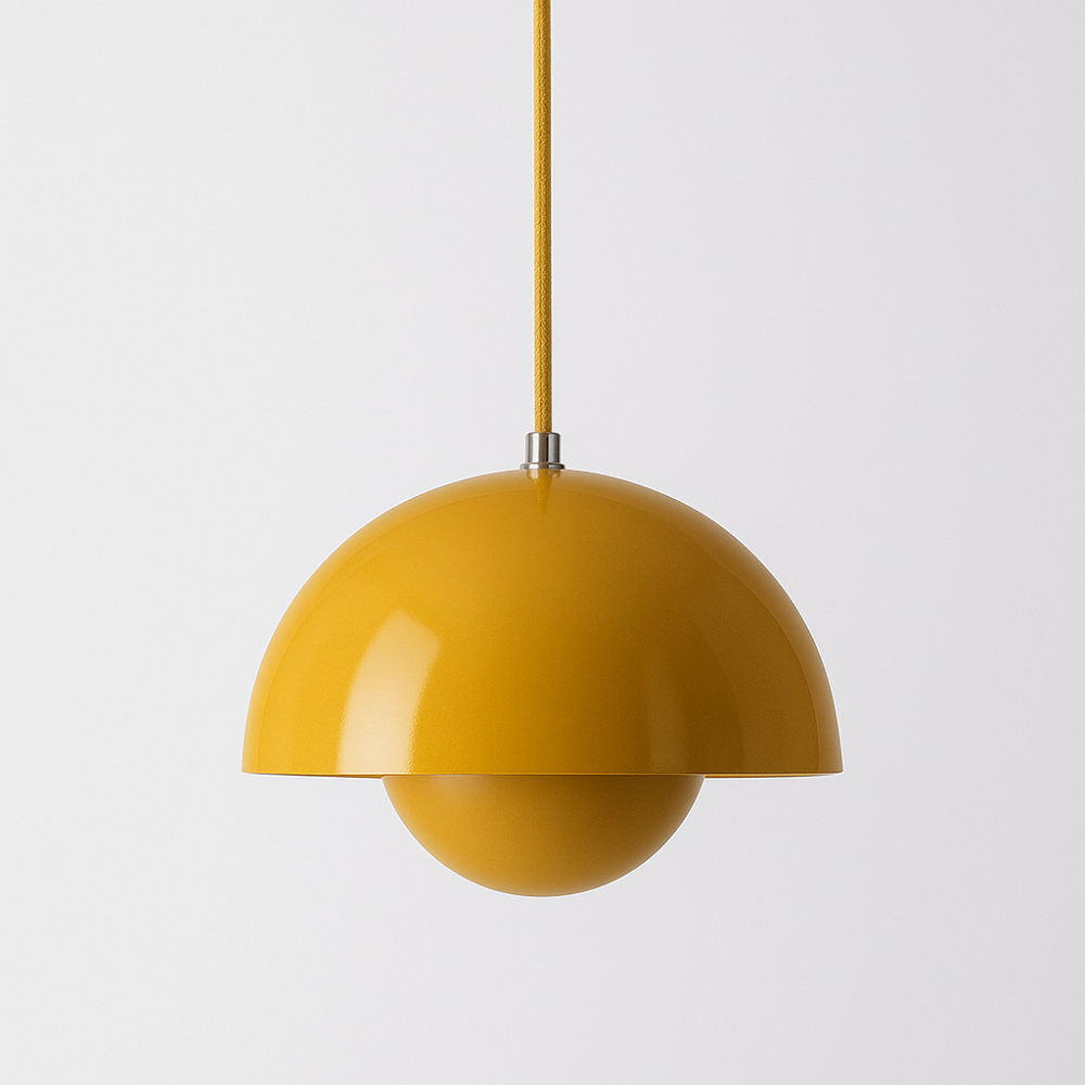 Vibrant Scandinavian Semi-Circular Chandelier
