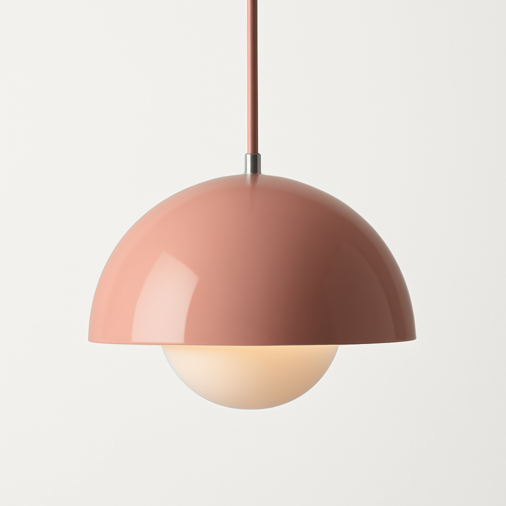 Vibrant Scandinavian Semi-Circular Chandelier