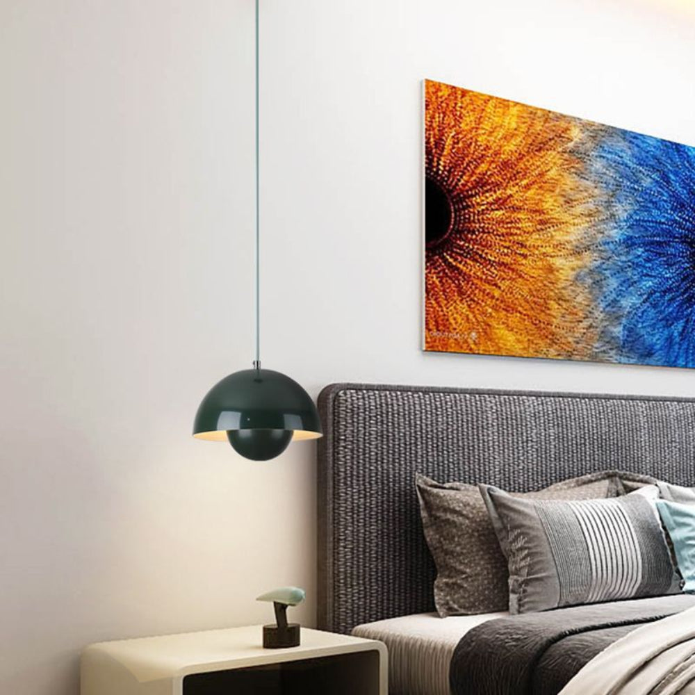 Vibrant Scandinavian Semi-Circular Chandelier