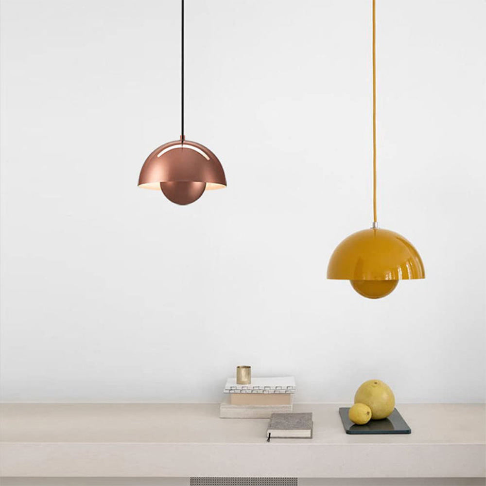 Vibrant Scandinavian Semi-Circular Chandelier