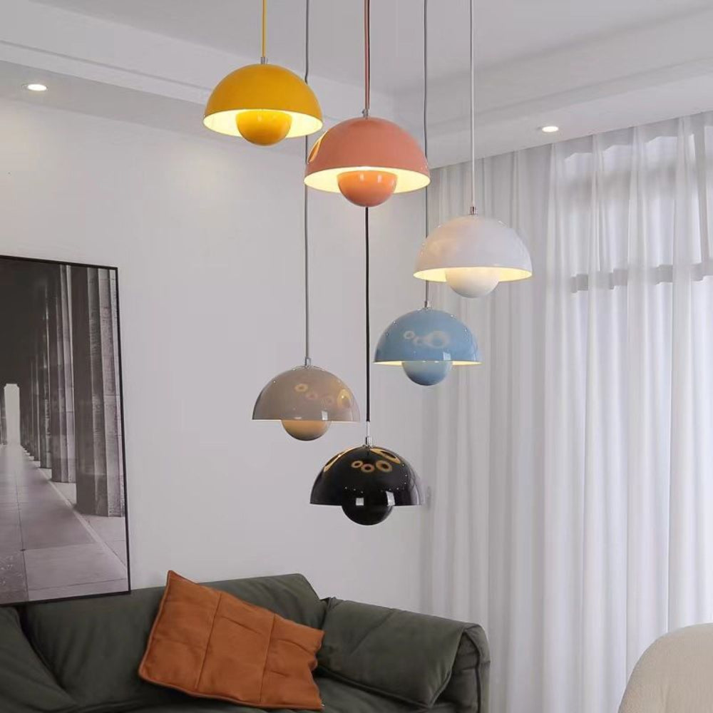 Scandinavian Semi-Circular Color Chandelier