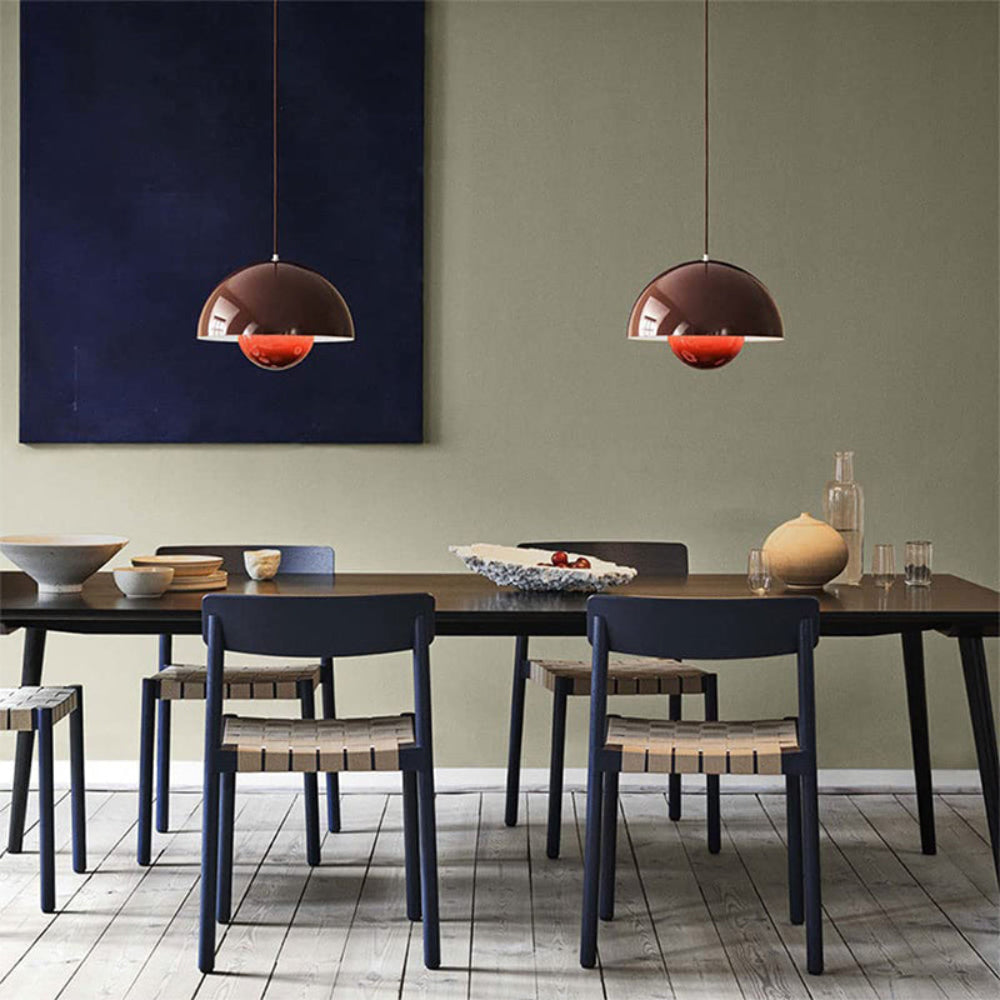 Vibrant Scandinavian Semi-Circular Chandelier