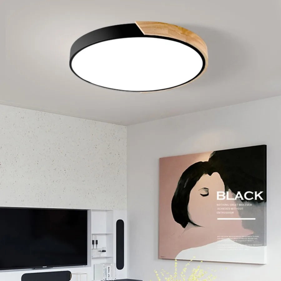 Modern Scandinavian Round Ceiling Light - Minimalist Ambiance