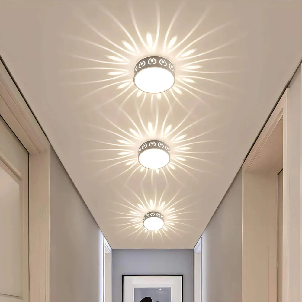 AuraSphere - Modern LED Ceiling Light for Entryways and Balconies