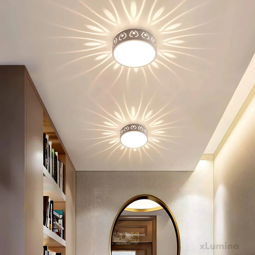 AuraSphere - Modern LED Ceiling Light for Entryways and Balconies