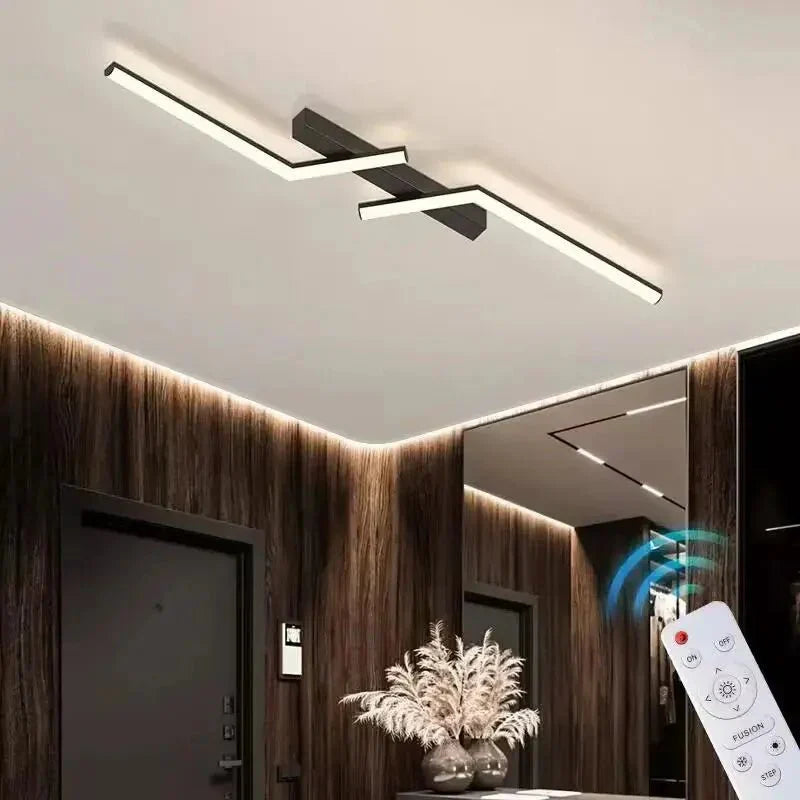 Sleek Flush-Mount LED Linear Ceiling Light