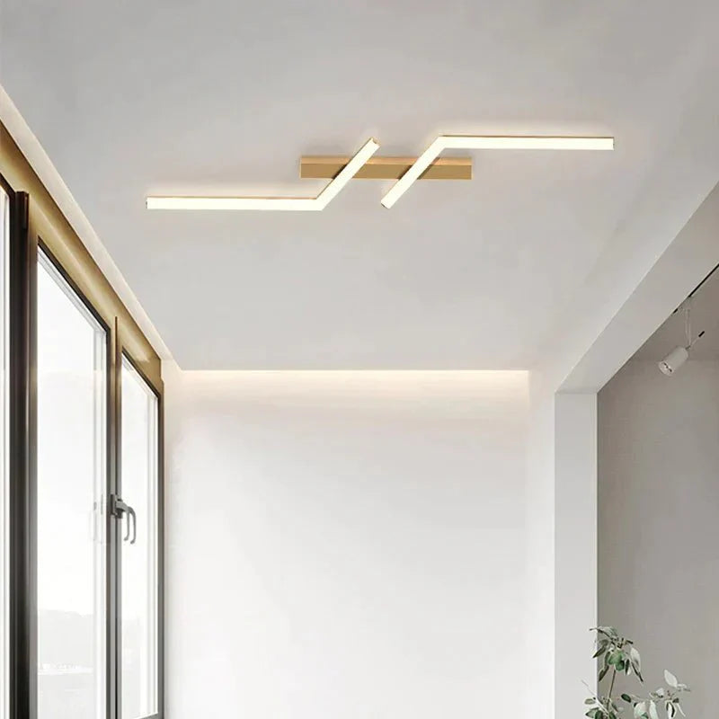 Sleek Flush-Mount LED Linear Ceiling Light