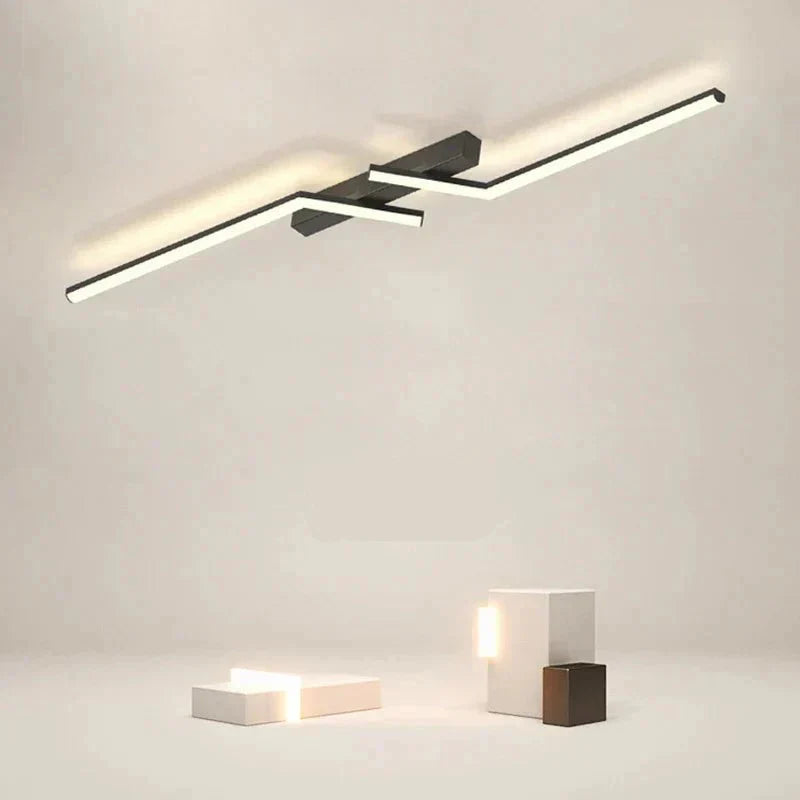Sleek Flush-Mount LED Linear Ceiling Light