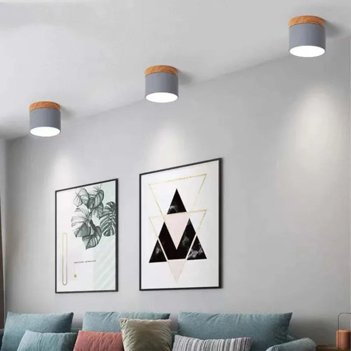 Aura Cylinder: Modern LED Ceiling Light for Focused Illumination