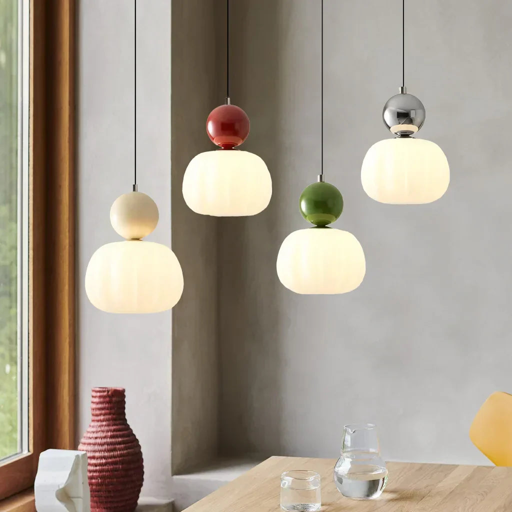 Luxe Lumina: Art Deco Cream Pendant Light
