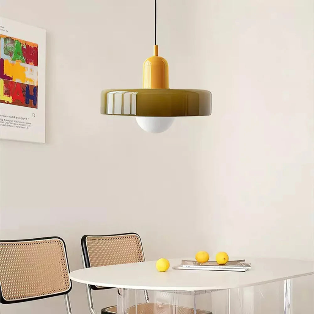 Adjustable Glass Chandelier - Modern Geometric Statement Light