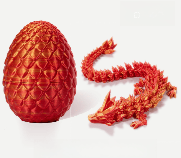 3D-Printed Articulated Crystal Dragon