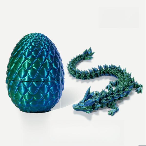 3D-Printed Articulated Crystal Dragon