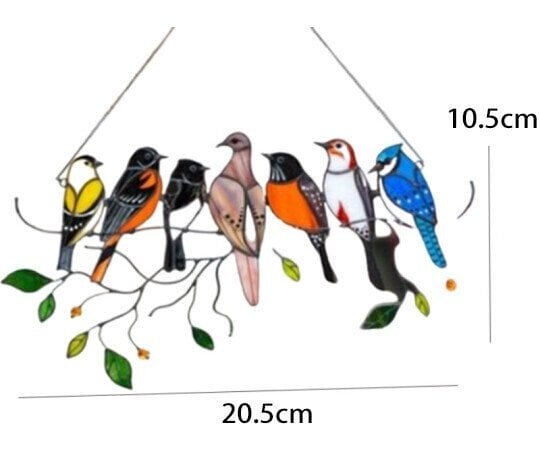 Last Day Special Sale 🐦The Best Gift-Birds Stained Window Panel Hangings🎁