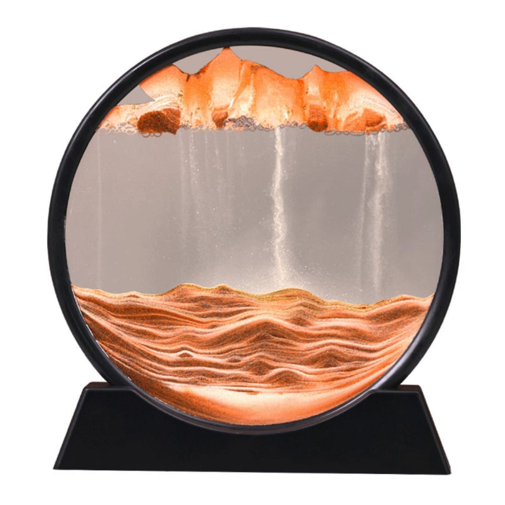 Dynamic Moving Sand Art - Serene Glass Landscape for Any Space