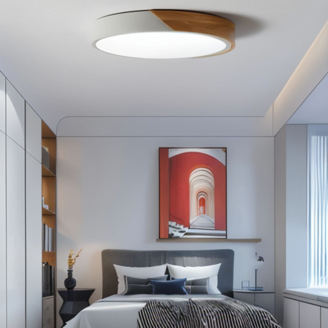 Elegant Minimalist Flush Mount Ceiling Light | Modern Home Ambiance