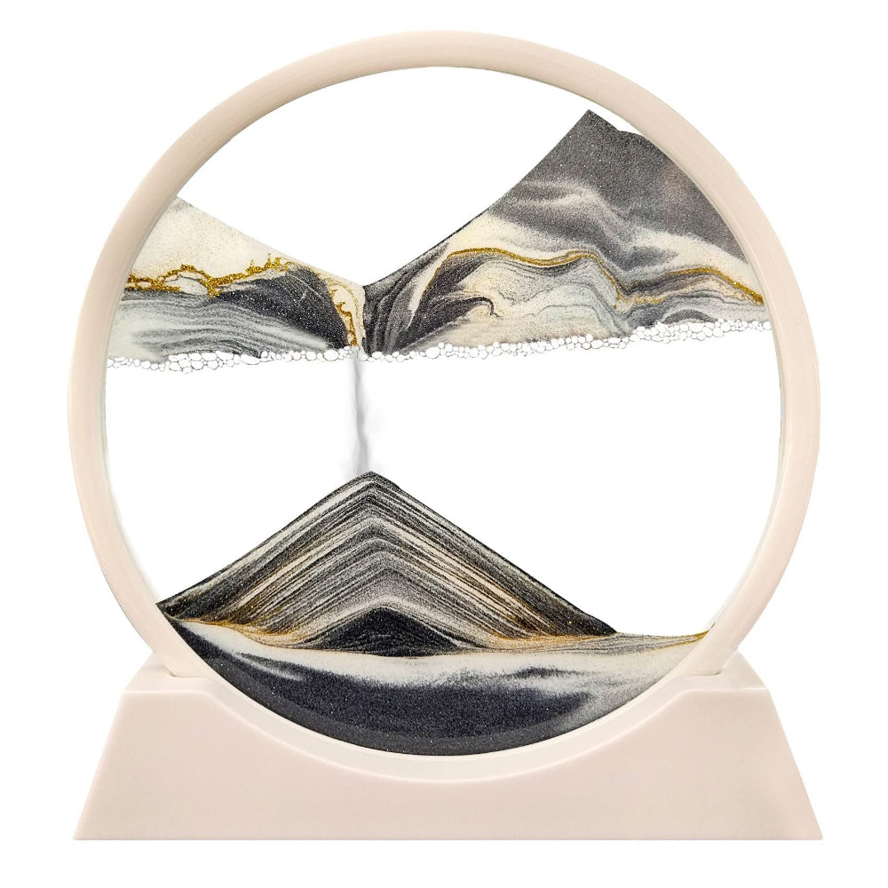 Dynamic Moving Sand Art - Serene Glass Landscape for Any Space