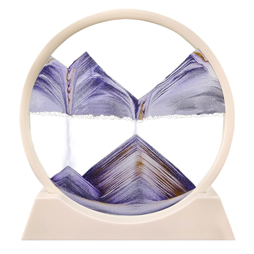 Dynamic Moving Sand Art - Serene Glass Landscape for Any Space