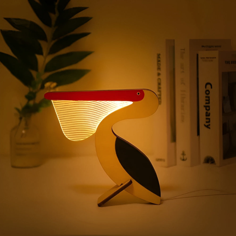 Enchanting Wooden Animal Table Lamp - Whimsical Designs for Kids' Rooms